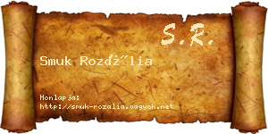 Smuk Rozália névjegykártya