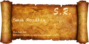 Smuk Rozália névjegykártya